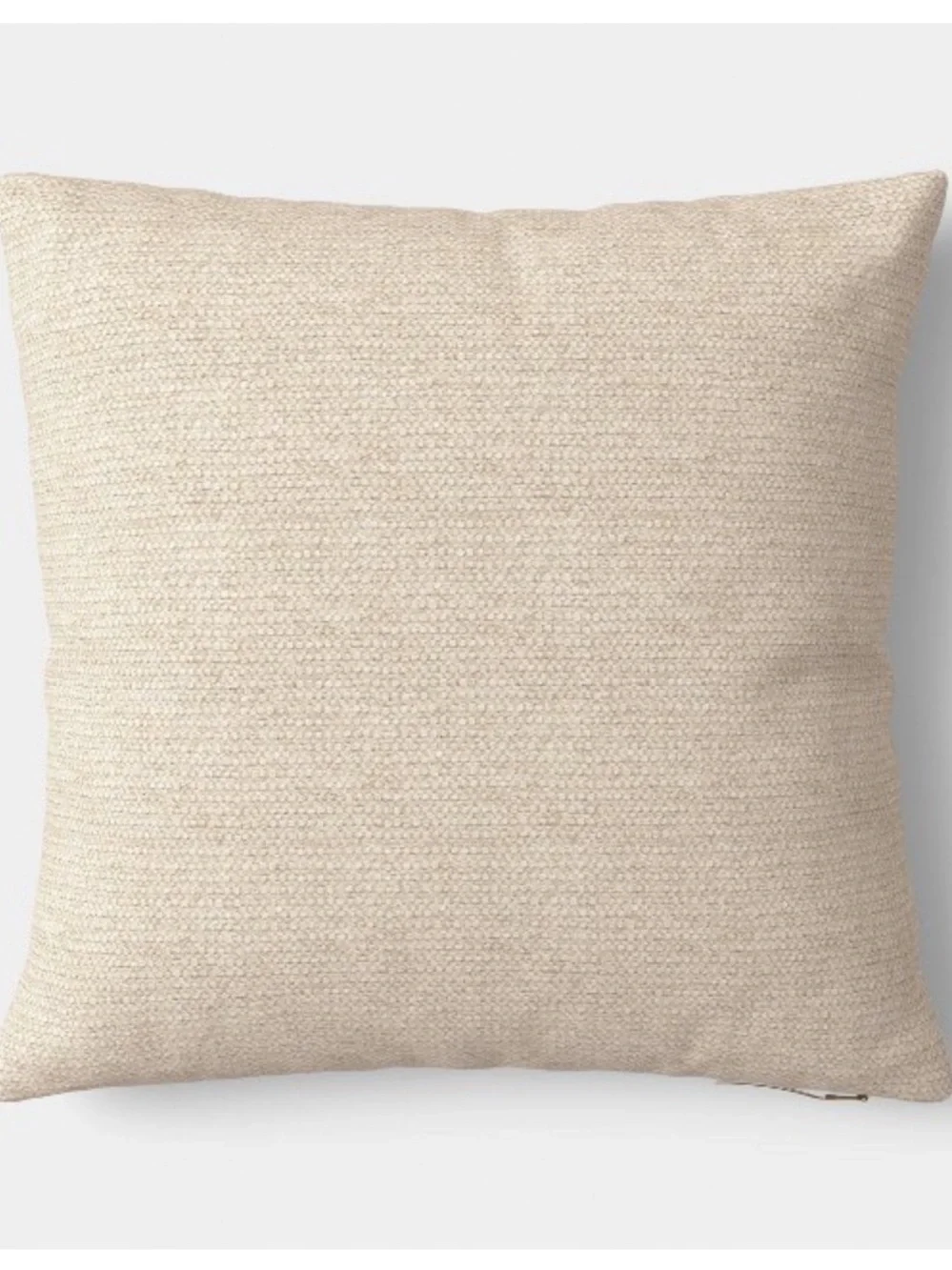 THRESHOLD NWT Square Chunky Linen Pillow with Exposed Zipper Sour Cream